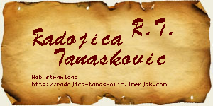 Radojica Tanasković vizit kartica